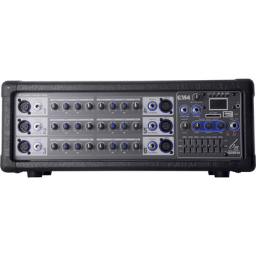 Consola Mezcladora Back-Stage Para Micrófonos 6 Canales 400w, 6m4 Usb
